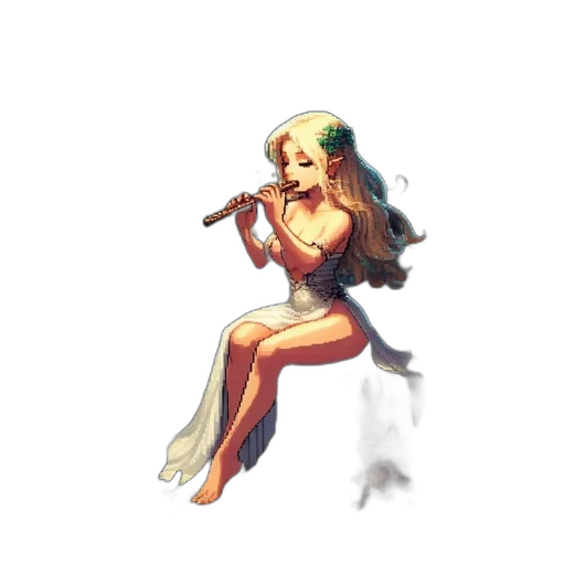 dress, staff, pixel art, concept art transparent PNG cut-out