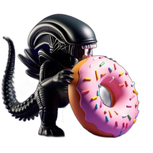 food, creature, concept art, 3d render transparent PNG cut-out