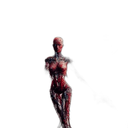 robot, dress, creature, weapon transparent PNG cut-out