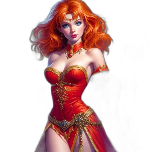 dress, jewelry, fantasy art, comic book art transparent PNG cut-out