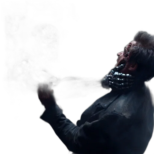 mask, jacket, staff, face transparent PNG cut-out