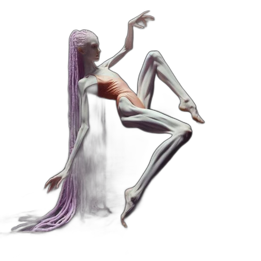 creature, robot, dress, hair transparent PNG cut-out