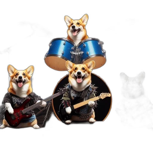 3d render, concept art, photorealistic, four transparent PNG cut-out