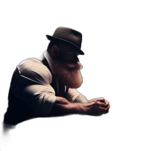 hat, face, staff, creature transparent PNG cut-out