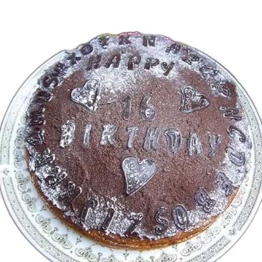 food, chocolate, birthday, cake transparent PNG cut-out