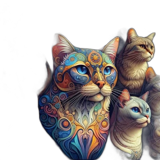 fantasy art, photorealistic, concept art, watercolor transparent PNG cut-out