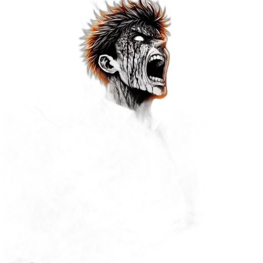 creature, mask, hair, face transparent PNG cut-out