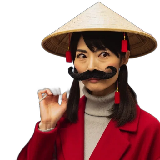 hat, mask, staff, face transparent PNG cut-out