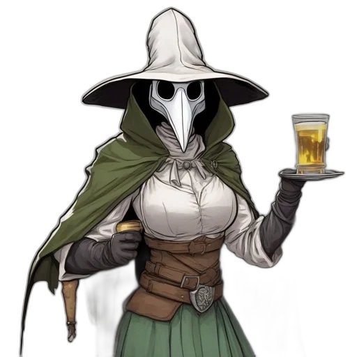 mask, staff, hat, concept art transparent PNG cut-out