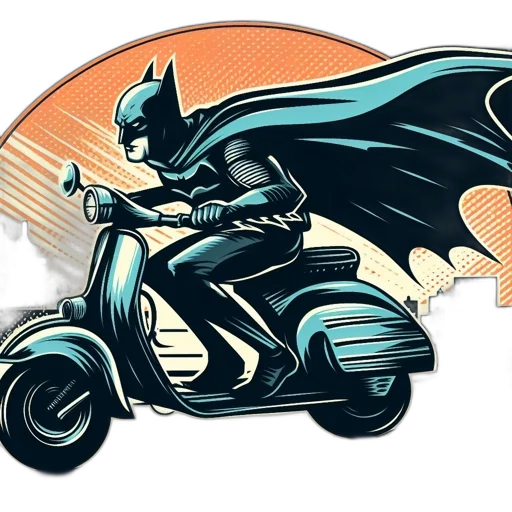 comic book art, cartoon, concept art, batman transparent PNG cut-out