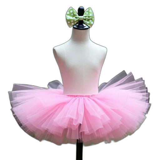 dress, 3d render, pink, tutu transparent PNG cut-out