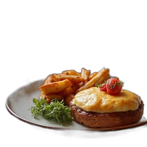food, crown, photorealistic, 3d render transparent PNG cut-out