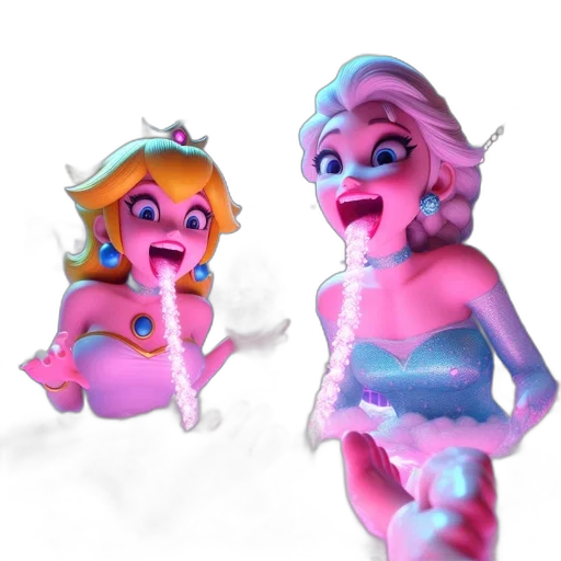 creature, 3d render, concept art, vaporwave transparent PNG cut-out