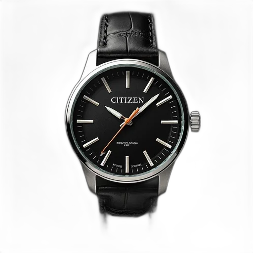 citizen, mens, watch, black transparent PNG cut-out