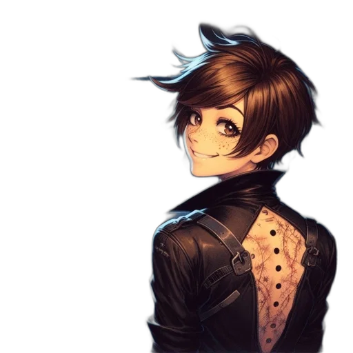 jacket, face, staff, hair transparent PNG cut-out