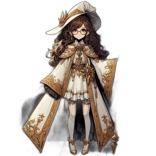 dress, staff, hat, mask transparent PNG cut-out