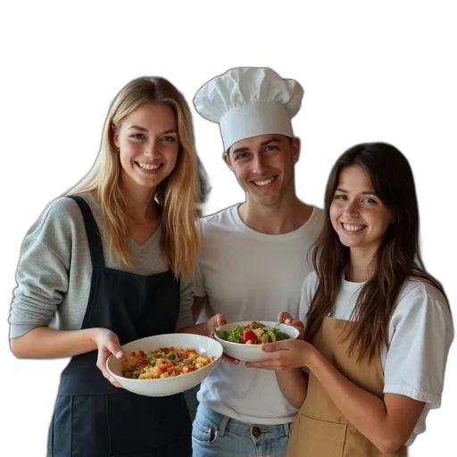 staff, food, hat, photorealistic transparent PNG cut-out