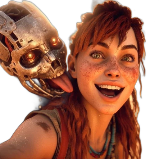 robot, face, mask, weapon transparent PNG cut-out