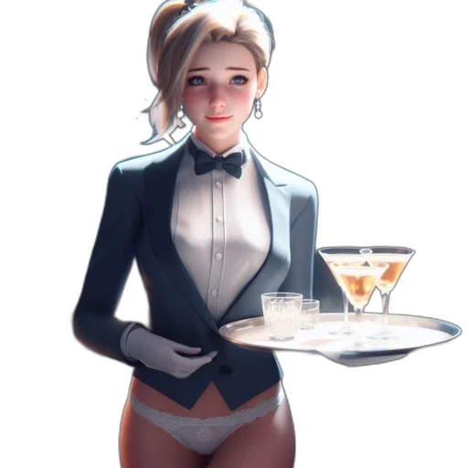 dress, staff, jacket, robot transparent PNG cut-out