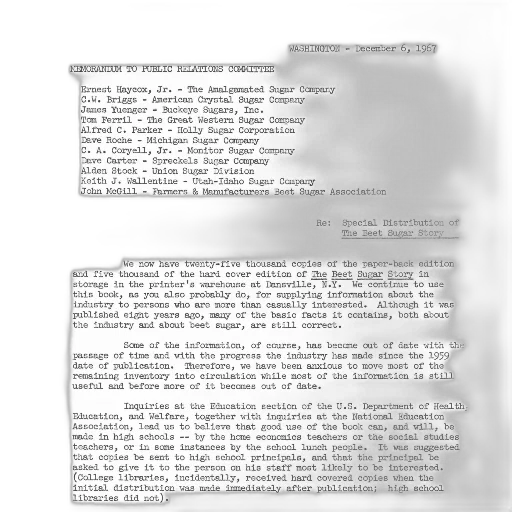 memorandum, december, 1967, addressed transparent PNG cut-out
