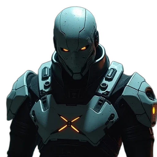 robot, face, mask, concept art transparent PNG cut-out