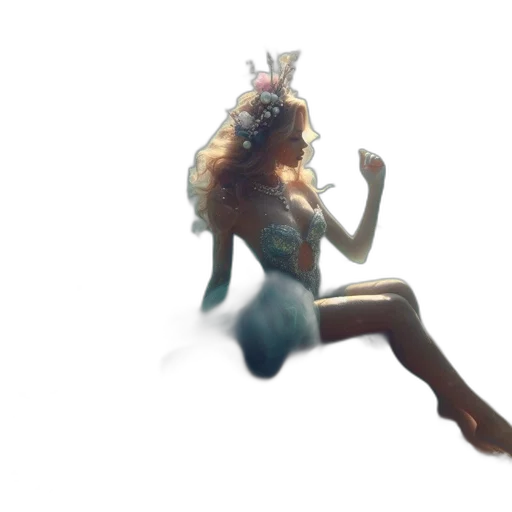 crown, dress, creature, hair transparent PNG cut-out