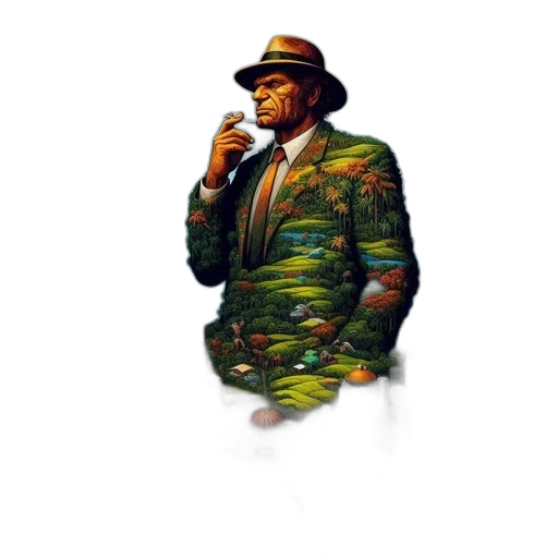 jacket, hat, face, umbrella transparent PNG cut-out