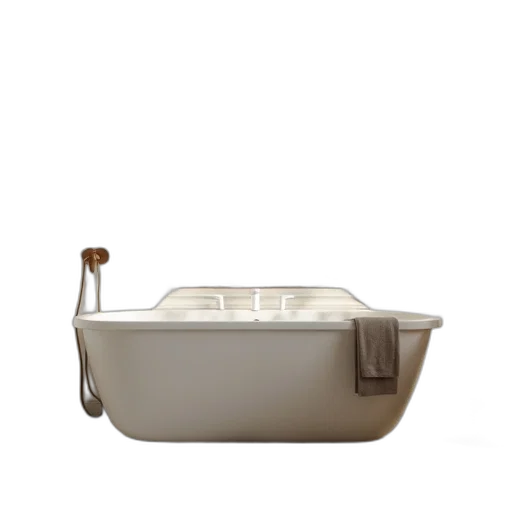 furniture, 3d render, earth tones, bathing transparent PNG cut-out