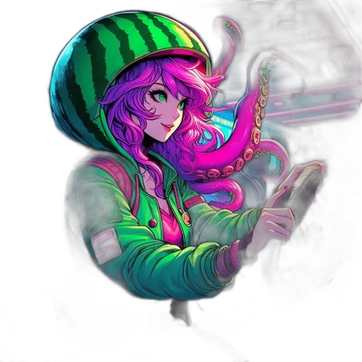hat, jacket, weapon, staff transparent PNG cut-out