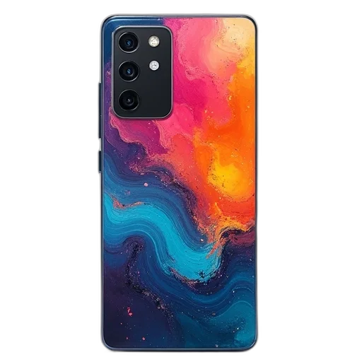 face, vaporwave, cyberpunk, colorful transparent PNG cut-out