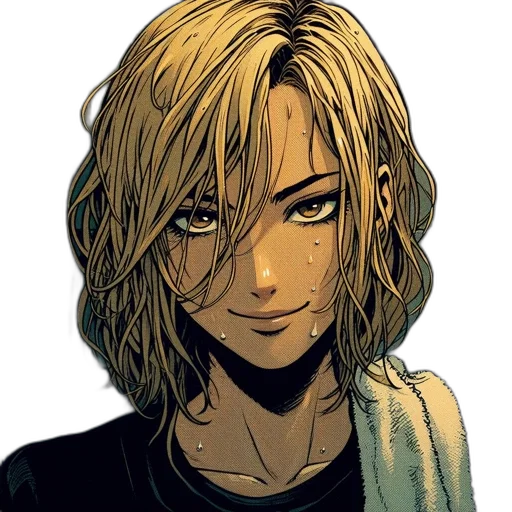 face, hair, comic book art, cartoon transparent PNG cut-out