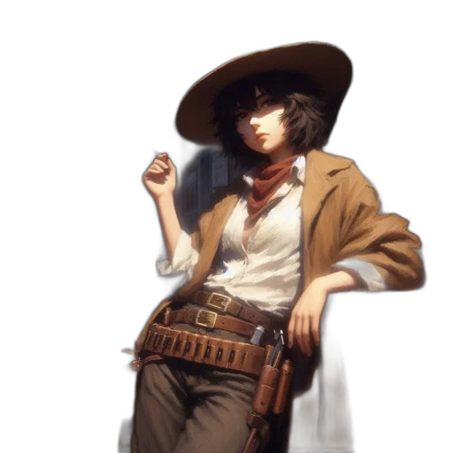 hat, staff, jacket, weapon transparent PNG cut-out
