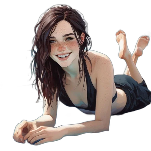 face, dress, photorealistic, concept art transparent PNG cut-out