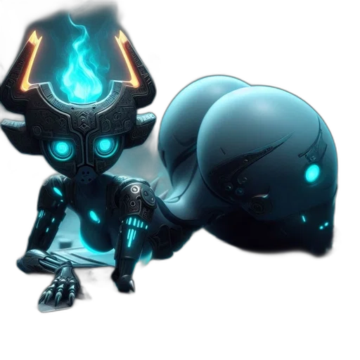 staff, robot, creature, weapon transparent PNG cut-out