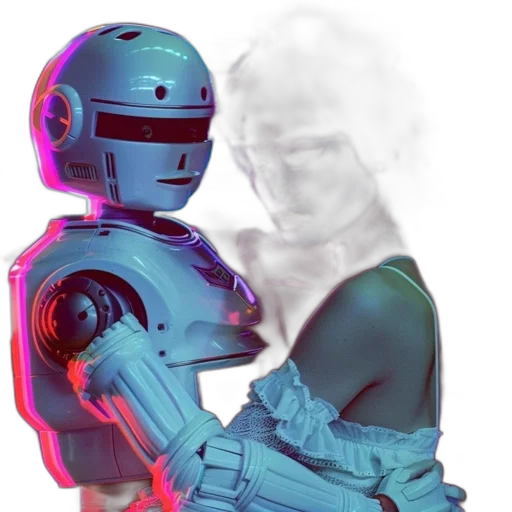 robot, mask, cyberpunk, concept art transparent PNG cut-out