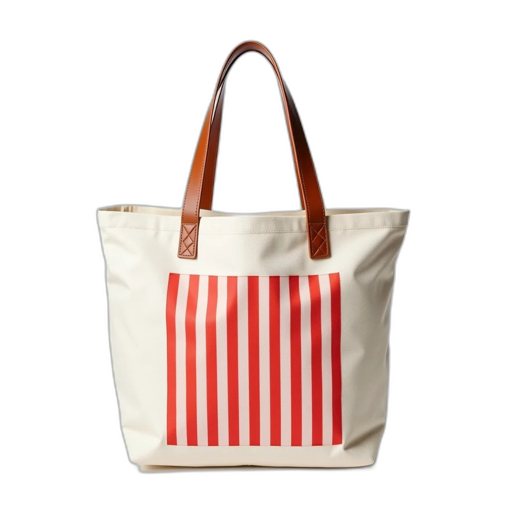 3d render, white, canvas, tote transparent PNG cut-out