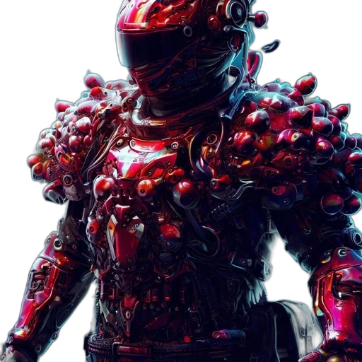 robot, creature, concept art, cyberpunk transparent PNG cut-out