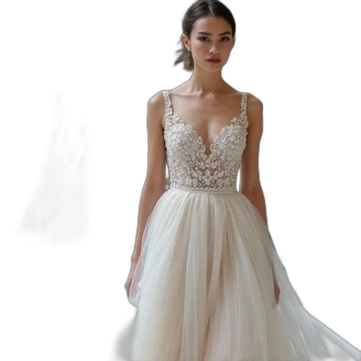 dress, monochrome, wedding, monique transparent PNG cut-out