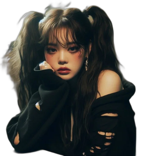 hair, face, creature, jacket transparent PNG cut-out