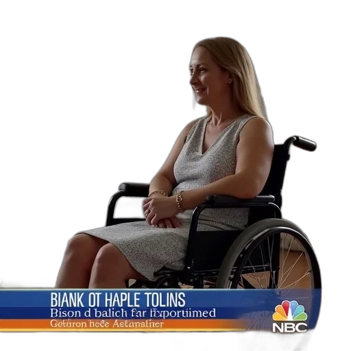 woman, sitting, wheelchair, room transparent PNG cut-out