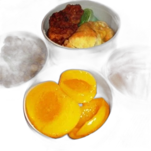 food, photorealistic, 3d render, bento-style transparent PNG cut-out