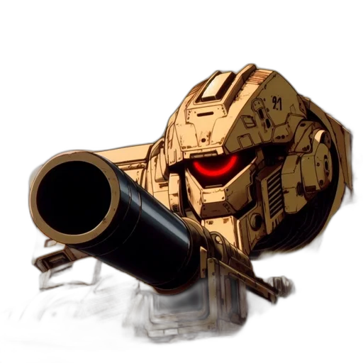 weapon, robot, mask, staff transparent PNG cut-out