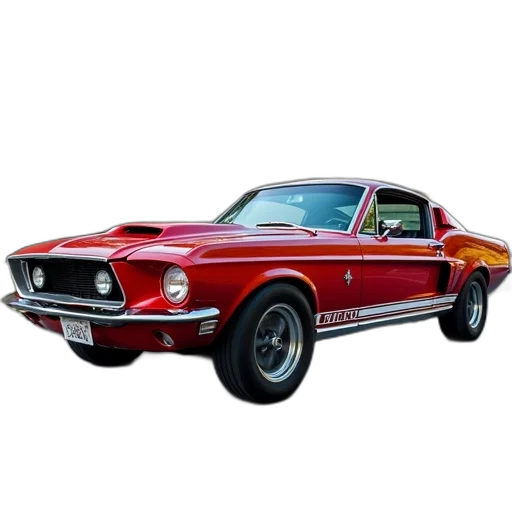 car, photorealistic, 3d render, 1968 transparent PNG cut-out