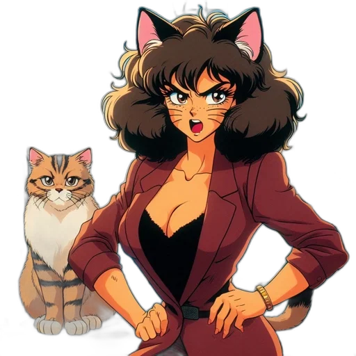 staff, jacket, animal, anime transparent PNG cut-out