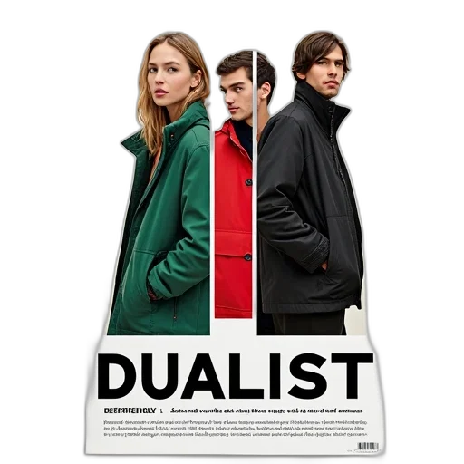 jacket, poster, white, background transparent PNG cut-out