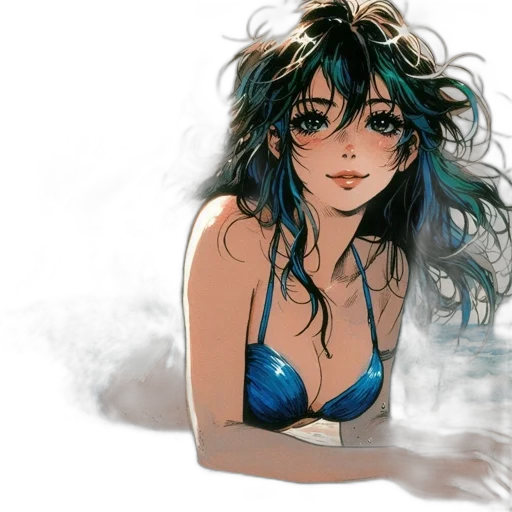 fantasy art, concept art, watercolor, anime transparent PNG cut-out
