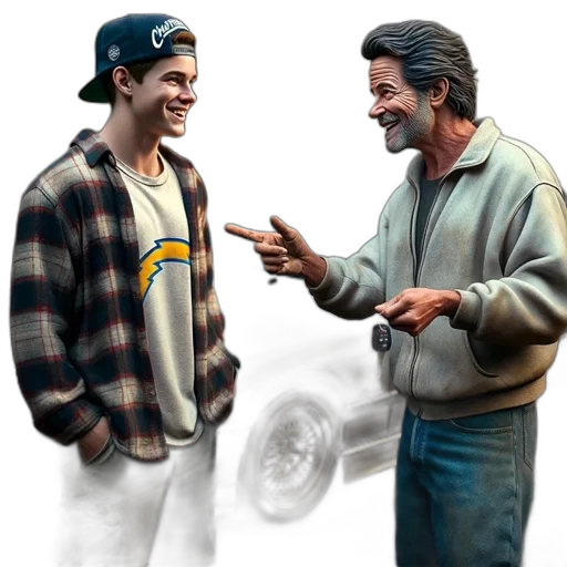jacket, car, concept art, photorealistic transparent PNG cut-out