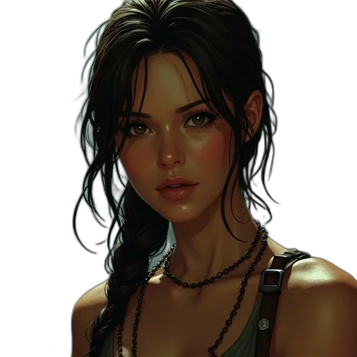 face, jewelry, weapon, staff transparent PNG cut-out