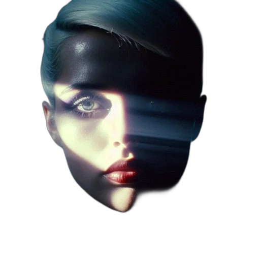mask, face, robot, hair transparent PNG cut-out