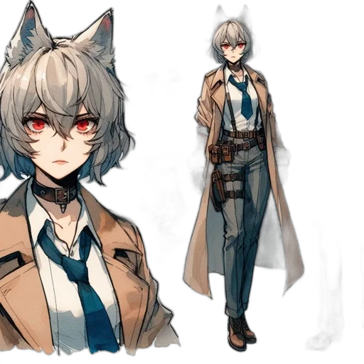 staff, jacket, concept art, anime transparent PNG cut-out